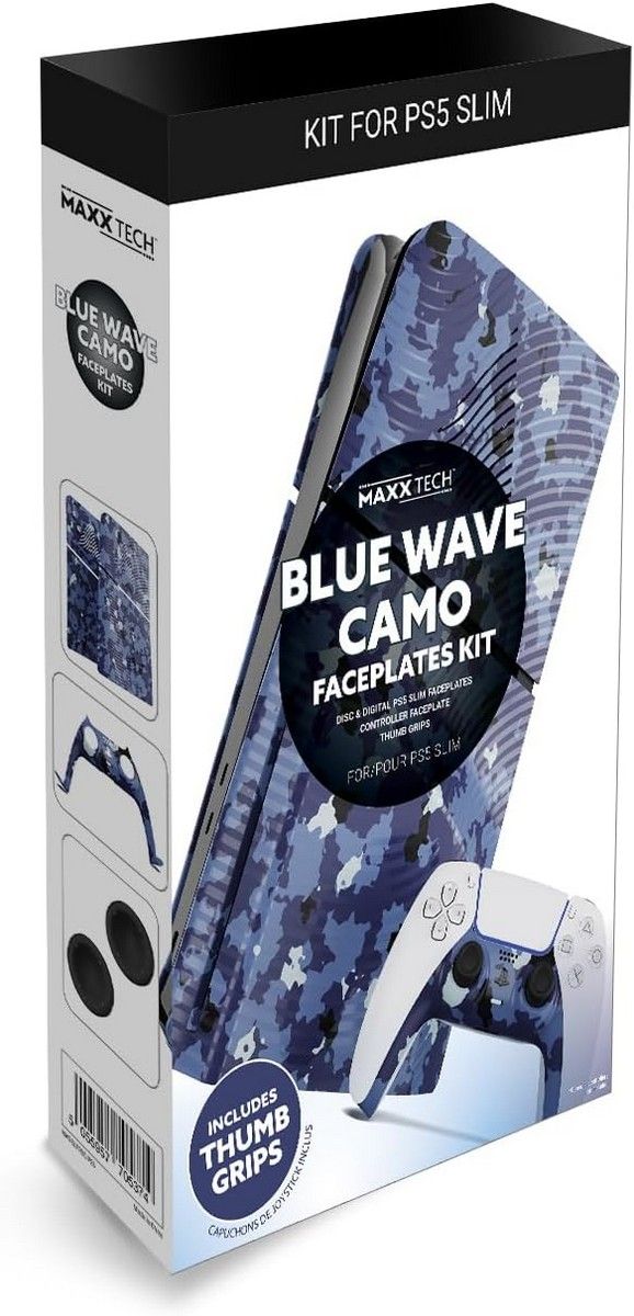 PS5 Slim Faceplates Blue Wave - PS5